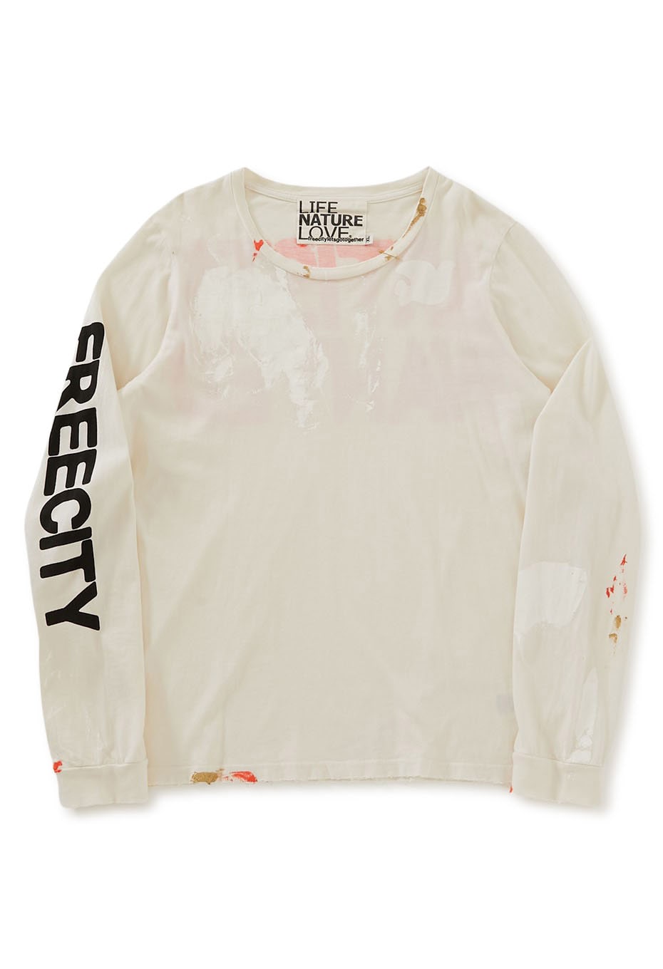 FREECITY /FCTLST142 ARTISTS WANTED PAINT SUPER VINTAGE LONG SLEEVE T