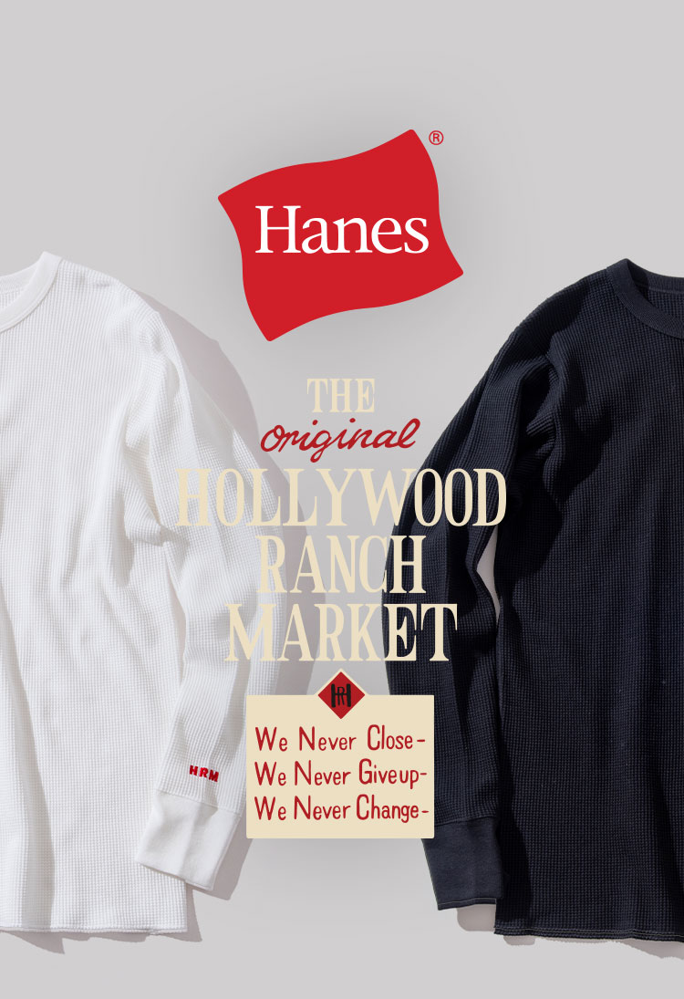 Hanes x HRM エクスクルーシブ 2パック サーマル クルーネック ロングスリーブTシャツ  | ハリウッド ランチ マーケット | HOLLYWOOD RANCH MARKET