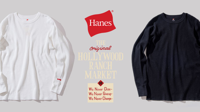 Hanes x HRM エクスクルーシブ 2パック サーマル クルーネック ロングスリーブTシャツ | HOLLYWOOD RANCH MARKET  | ハリウッドランチマーケット | 聖林公司 | ファッション通販 ハリウッドランチマーケット公式通販 | 聖林公司オンラインショップ