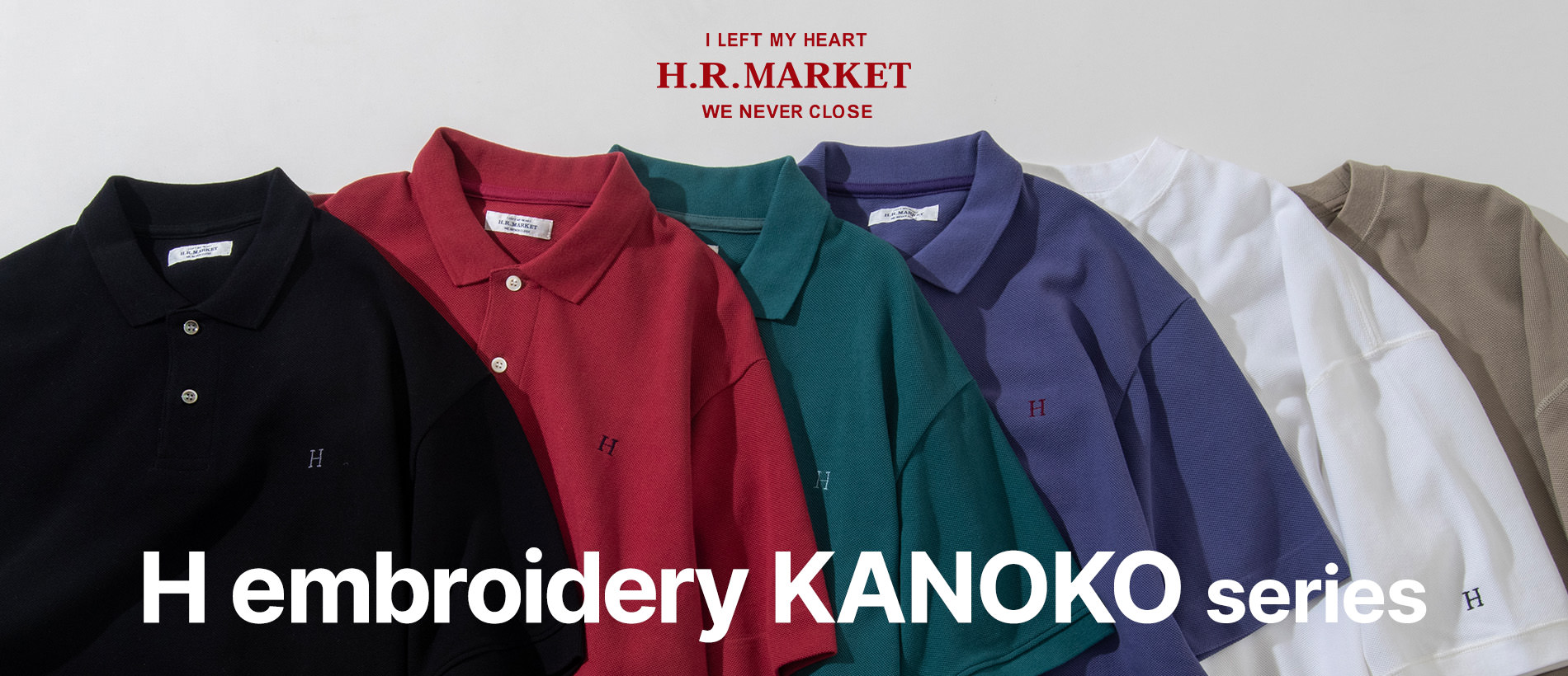 H embroidery KANOKO series | Hエンブロイダリーカノコシリーズ | 聖林公司 | ファッション通販  ハリウッドランチマーケット公式通販 | 聖林公司オンラインショップ