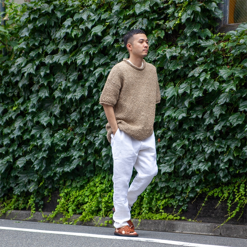 linen coffin pants