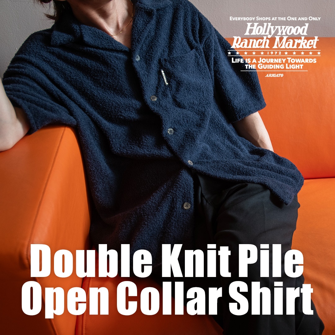 Double Knit Pile Open Collar Shirt