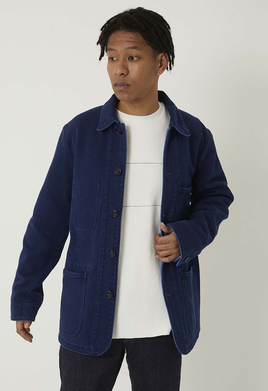 blue blue japan chore coat