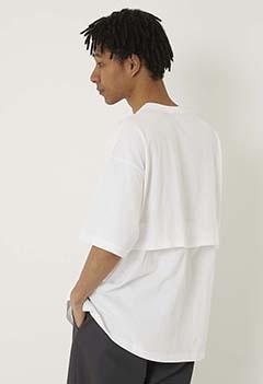 HEALTHKNIT オープンエンドUSAコットン ベンチレーション スモックTシャツ（M / WHITE）