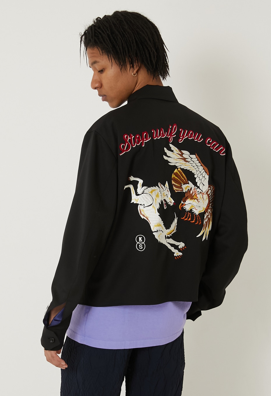 サルバム ×コウザブロウ KOZABURO  KS-Y01-100 バッグアニマル刺繍コーチジャケット メンズ Lジャケット/アウター