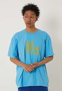 カーシブ Blue プリント Tシャツ（XS / SAX）