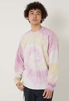 HERMOSA TIE DYE ロングスリーブ Tシャツ ドローストリング