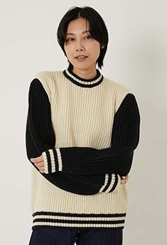 KERRY WOOLLEN MILLS フィッシャーマンリブ クルーセーター /W-LINE