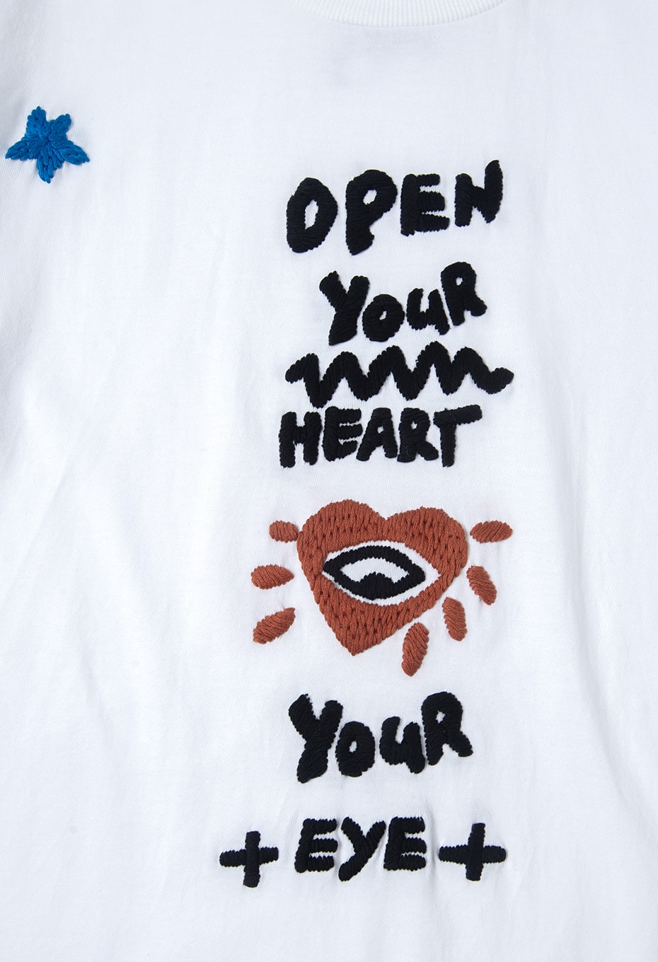 OPEN YOUR HEART ハンドエンブロイダリー ショートスリーブTシャツ