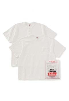 HIGH STANDARD x HEALTHKNIT /HENLEY CREW 2パック Tシャツ（M / WHITE）