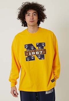 SOUTHERN MFG CO. BLUEBLUE /N1967 ロングスリーブ Tシャツ（S / YELLOW）