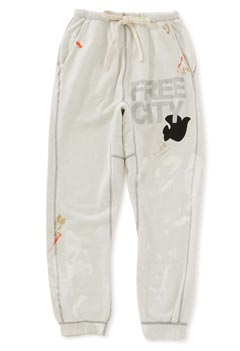 FREECITY /FCBSWP078 POCKET/PAINT 100 DIP SWEATPANT