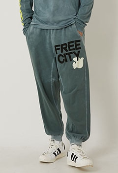 FREECITY /FCBSWP077 LARGESUN FADES POCKET SWEATPANT