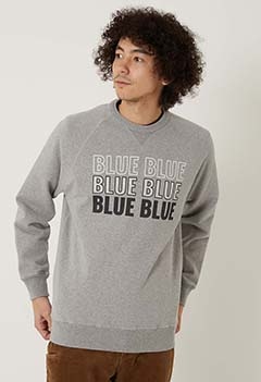 トリプルBLUE BLUE クルーネックスウェットシャツ