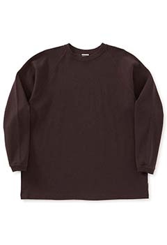 ウールミックスリブ ミリタリークルーネック ロングスリーブ Tシャツ