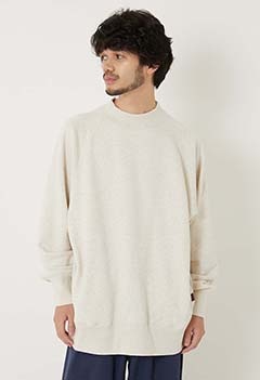 ドヅメウラケモックネック スウェット ロングスリーブ Tシャツ