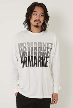 グラデーションストライプ HRMARKET ロングスリーブTシャツ