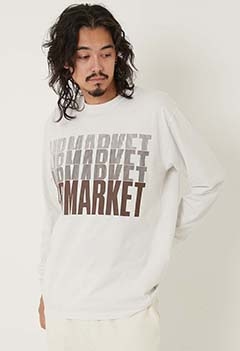 グラデーションストライプ HRMARKET ロングスリーブTシャツ