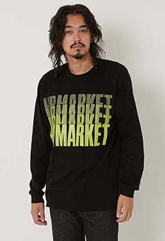 グラデーションストライプ HRMARKET ロングスリーブTシャツ