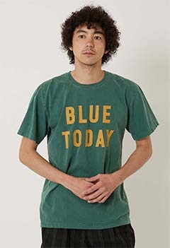 BLUE TODAY ヴィンテージ ウォッシュ Tシャツ（XS / GREEN）