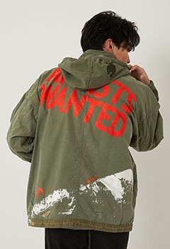 FREECITY /ACTJKT035 ARTISTS WANTED RTU ZIP HOOD JACKET