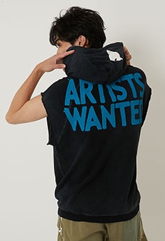 FREECITY /ACTPOH003 ARTISTS WANTED CUT OFF SUPER YUMM BIGGIE HOODIE