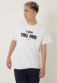 TOLL FREE /1-800 TOLL FREE ショートスリーブ プリント Tシャツ（M / WHITE）