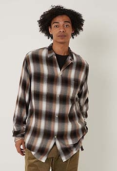 TOWNCRAFT tc24s004cl 60 LOOP COLLAR SHIRT RAYON