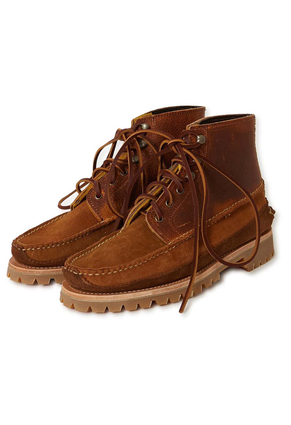 YUKETEN 20842PM-BRM All Handsewn Maine Guide 6 Eye DB Boots