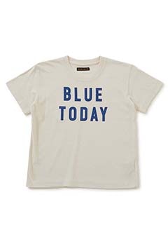 キッズ BLUE TODAY ヴィンテージウォッシュ ショートスリーブTシャツ（S / NATURAL）