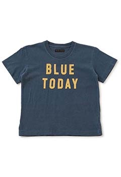 キッズ BLUE TODAY ヴィンテージウォッシュ ショートスリーブTシャツ（S / NAVY）