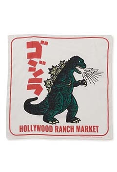 ゴジラ・HOLLYWOOD RANCH MARKET /レトロゴジラモチーフバンダナ