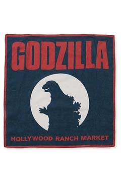 ゴジラ・HOLLYWOOD RANCH MARKET /シルエットゴジラモチーフバンダナ