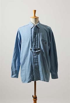 VINTAGE TYROLEAN TUCK DENIM LS SHIRT