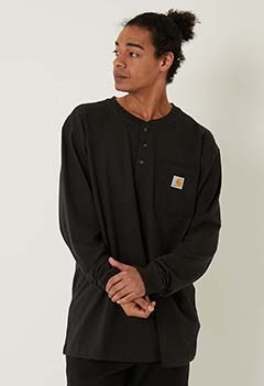 CARHARTT /ルーズフィット ヘビーウェイト LS ポケットヘンリーTシャツ