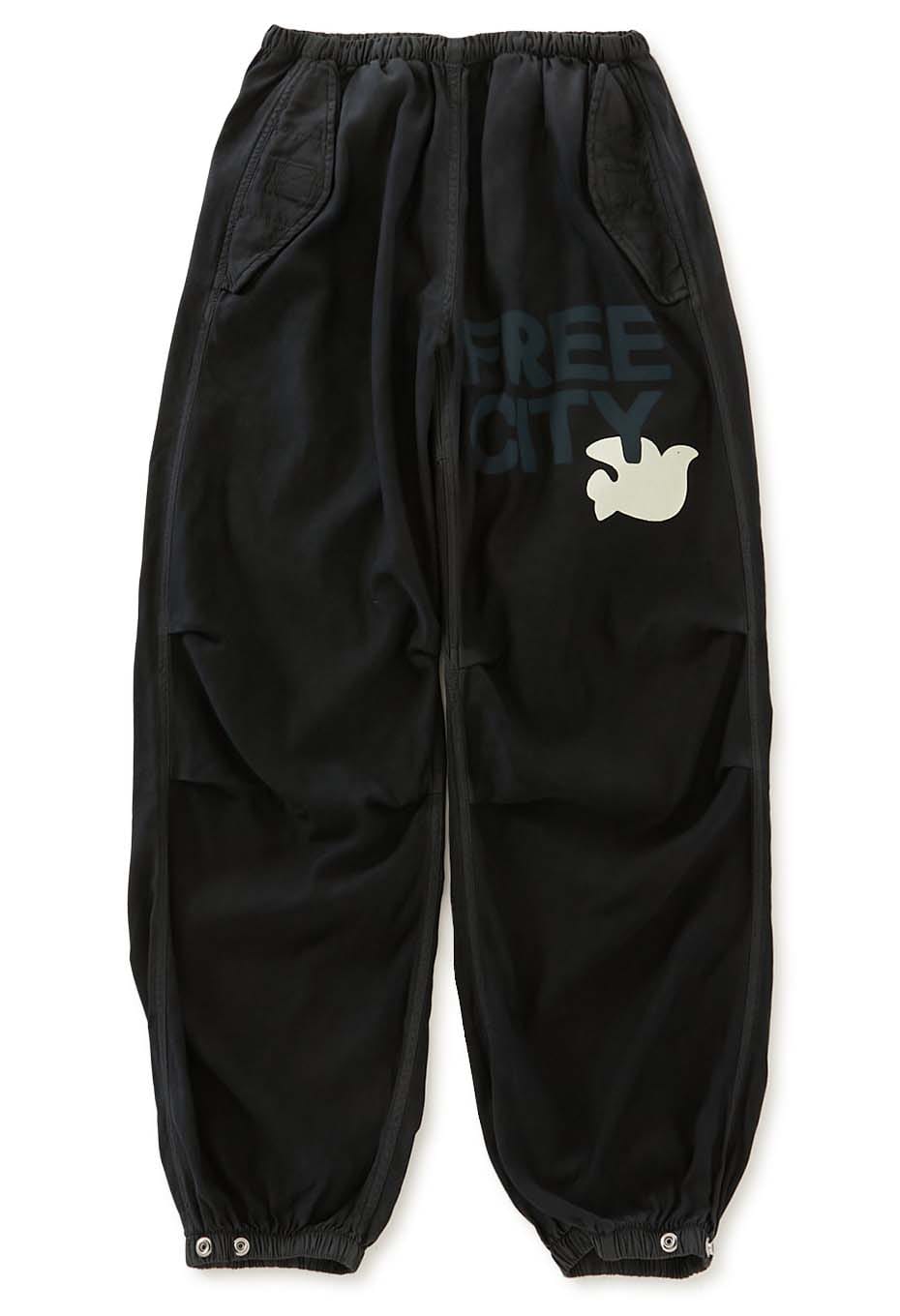 FREECITY /ACBPNT021 FLAP/SNAP FREECITY MATTE/SATIN AIR JUMP PANT