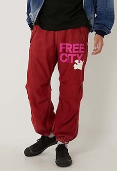 FREECITY /ACBPNT021 FLAP/SNAP FREECITY MATTE/SATIN AIR JUMP PANT