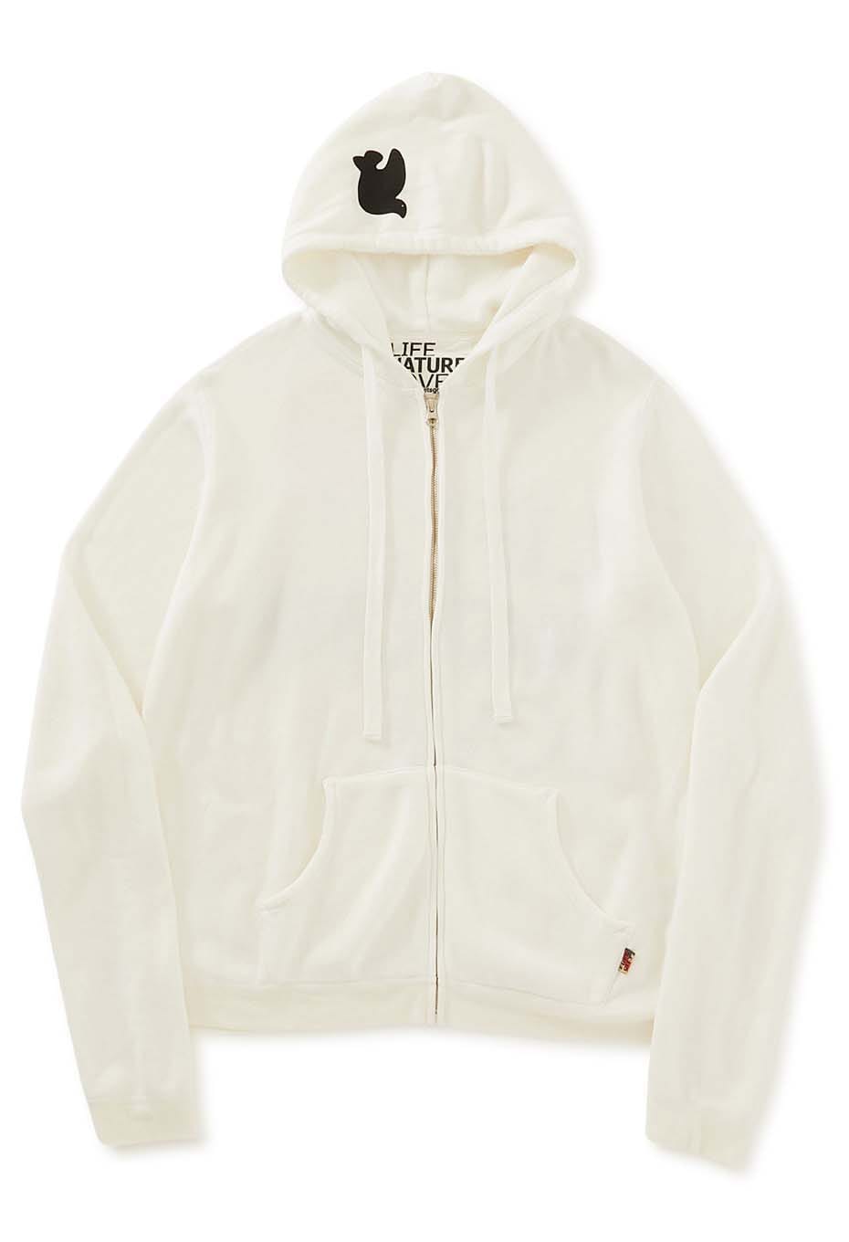 FREECITY /FCTZIP022 CIRCA'99 LIFE NATURE LOVE  POLY BLEND FLUFF ZIP HOODIE