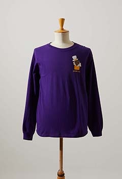 VINTAGE US LS PRINT T SHIRT PURPLE