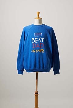 VINTAGE BEST DAD BLUE SWEAT