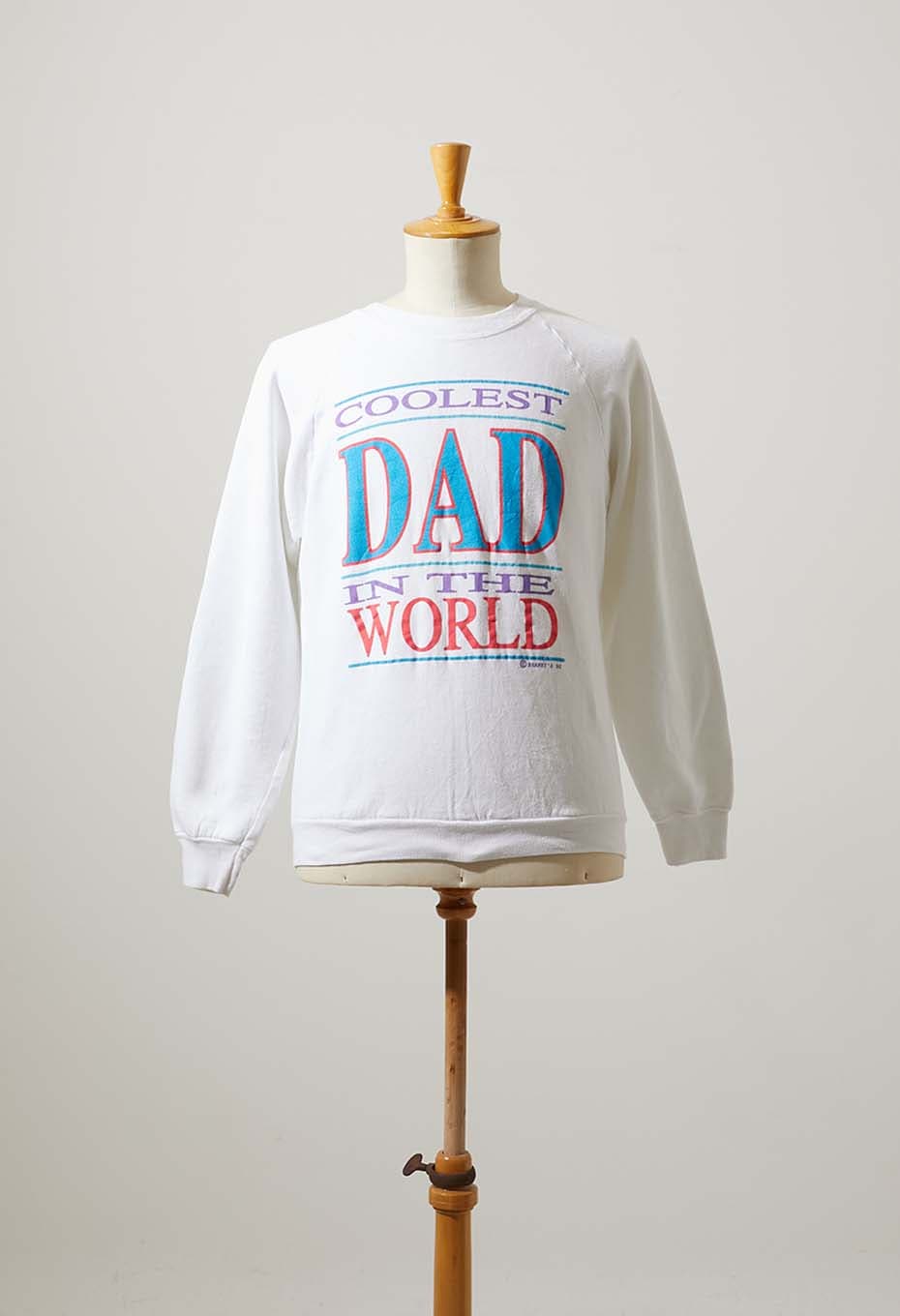 VINTAGE COOLEST DAD IN THE WORLD WHITE SWEAT