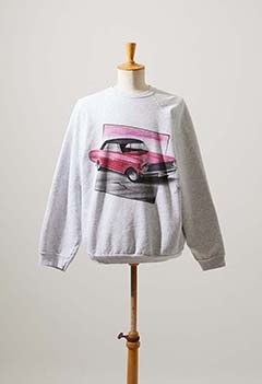 VINTGAE CAR PRINT GREY SWEAT