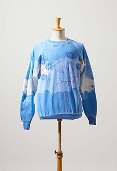 VINTAGE FISH PRINT BLUE SWEAT