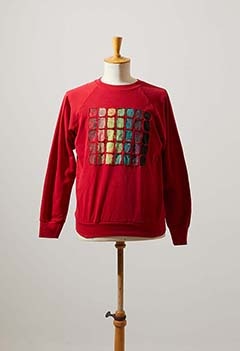 VINTAGE SQUARE PAINT RED SWEAT