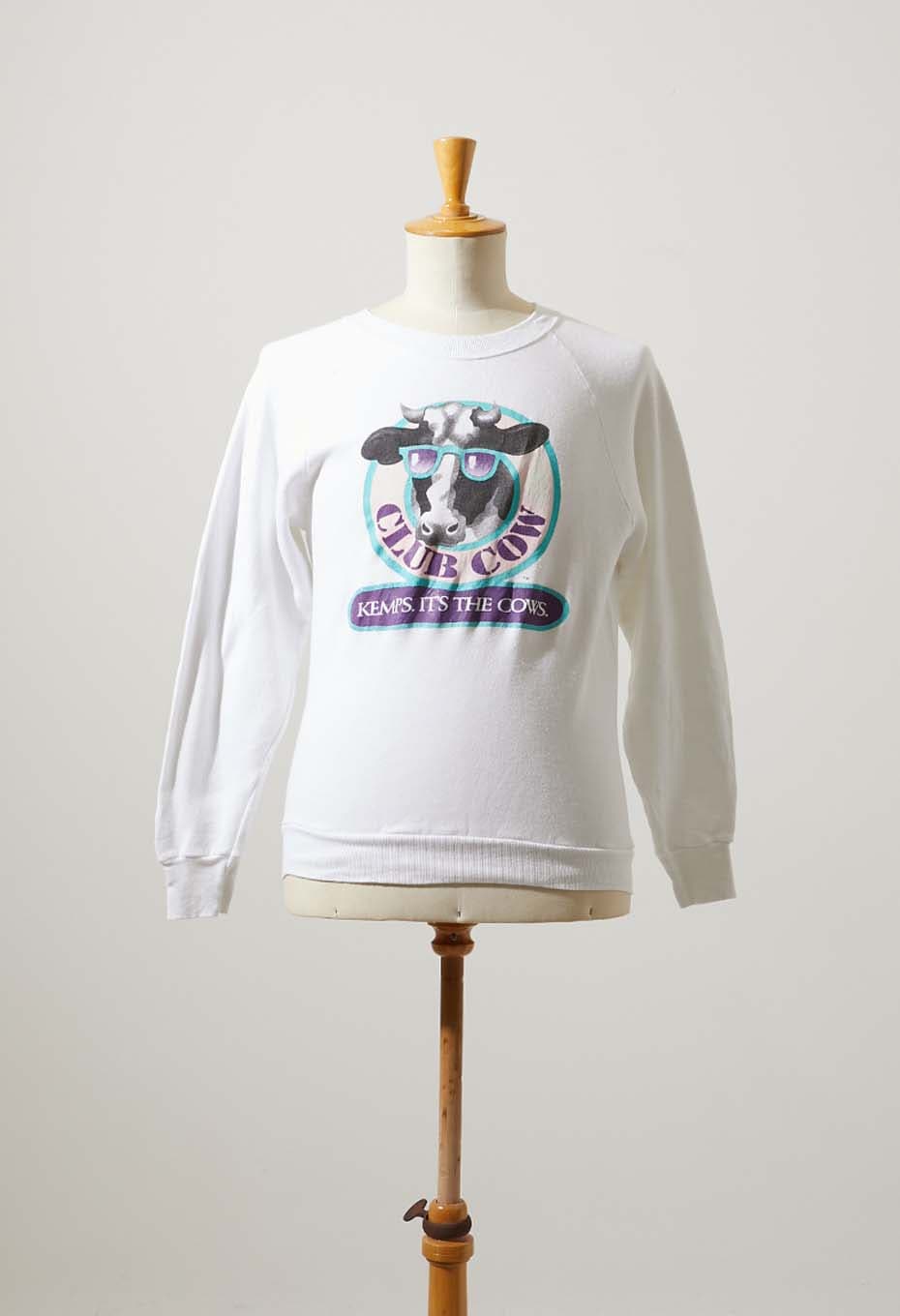 VINTAGE KEMPS  IT'S THE COWS WHITE SWEAT