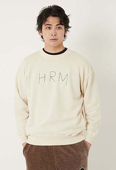 HRMビーンステッチスウェット クルーネック(S / NATURAL)
