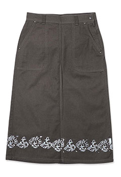 アンカースタンプ ソフトコットンドリルランチスカート(S / CHARCOAL)