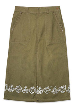 アンカースタンプ ソフトコットンドリルランチスカート(S / OLIVE)