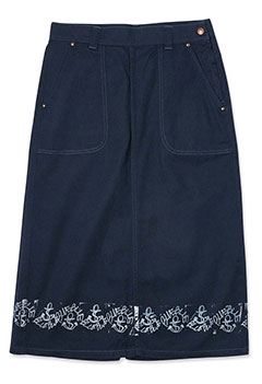 アンカースタンプ ソフトコットンドリルランチスカート(S / NAVY)