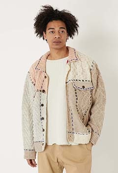 クレイジーパターン トラッカーニットジャケット(M / NATURAL)